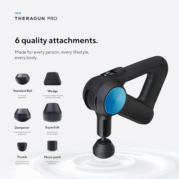 TheraGun Pro Handheld Deep Tissue Massage Gun - Bluetooth Enabled Percussion Massage Gun & Personal Massager for Pain Relief & Circulation in Neck, Back, Leg, Shoulder and Body (Black - 5th Gen) - Bloomnest