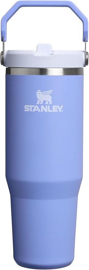 STANLEY IceFlow 2.0 Flip Straw Tumbler with Handle 30 oz | Twist On Lid and Flip Up Straw | Leak Resistant Water Bottle | Insulated Stainless Steel | BPA-Free | Hydrangea - Bloomnest