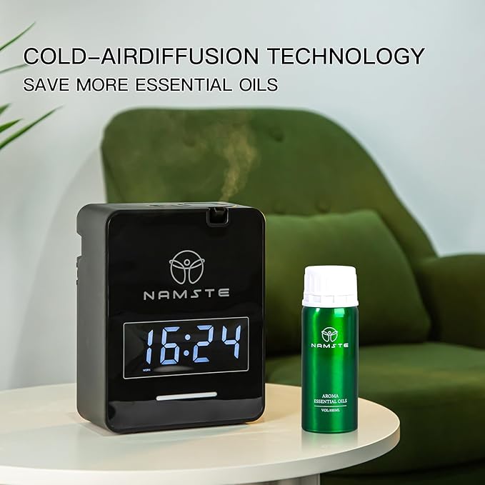 Waterless Diffuser - Smart Oil Level Monitoring,HVAC System, Essential Oil Diffuser Large Room,3000 Sq Ft Coverage,Bluetooth Control,Hotel Collection Diffuser,Cold Air Tech for Home,Office - Bloomnest