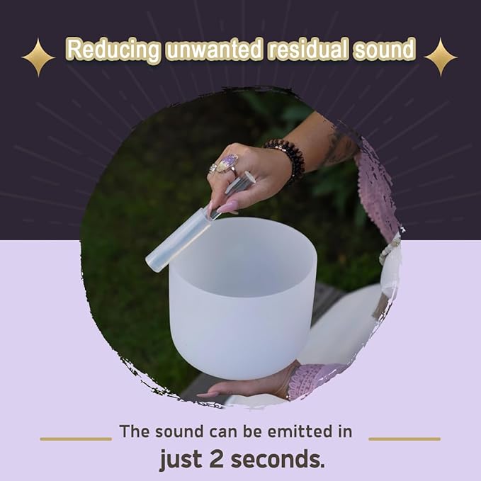 4 Pcs Singing Bowl Mallet Set Includes Solid and Hollow Acrylic Silicone Rubber Striker Mallet for Playing Quartz Crystal Singing Bowls with Bundle Pocket(WhiteGreen) - Bloomnest