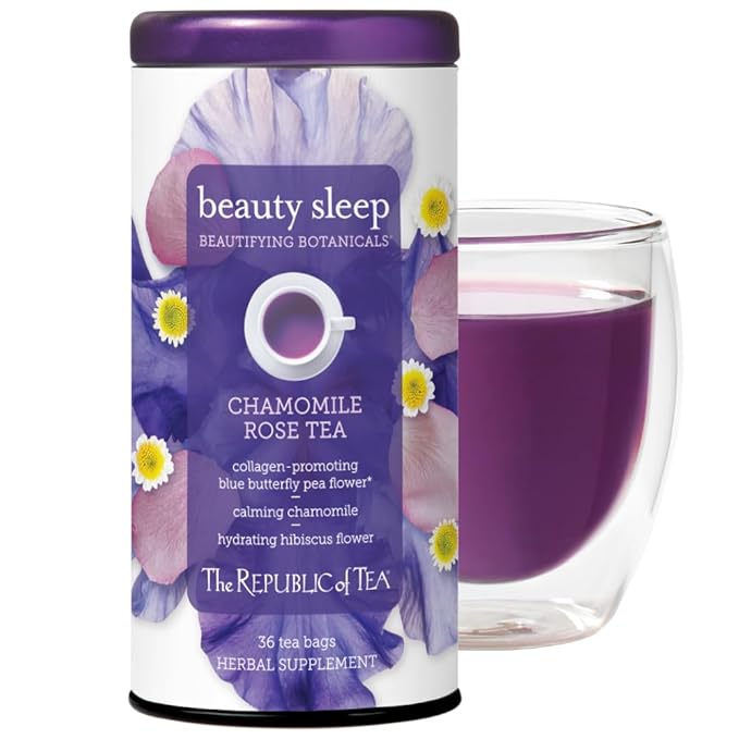The Republic of Tea - Beautifying Botanicals® Beauty Sleep Chamomile Rose Herbal Tea Bags (36 count) - Bloomnest