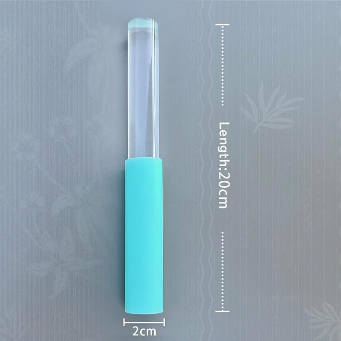 Singing Bowl Mallet Blue Acrylic Rubber Striker Mallet for Playing Quartz Crystal Singing Bowl with Bundle Pocket - Bloomnest