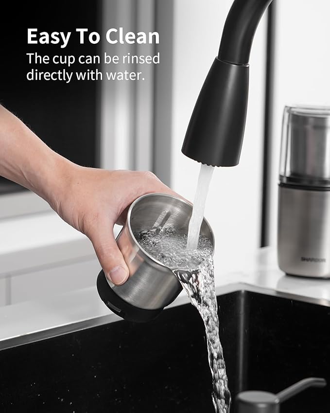 SHARDOR Coffee Grinder Electric Herb/Wet Grinder for Spices and Seeds with 2 Removable Stainless Steel Bowls, Silver - Bloomnest