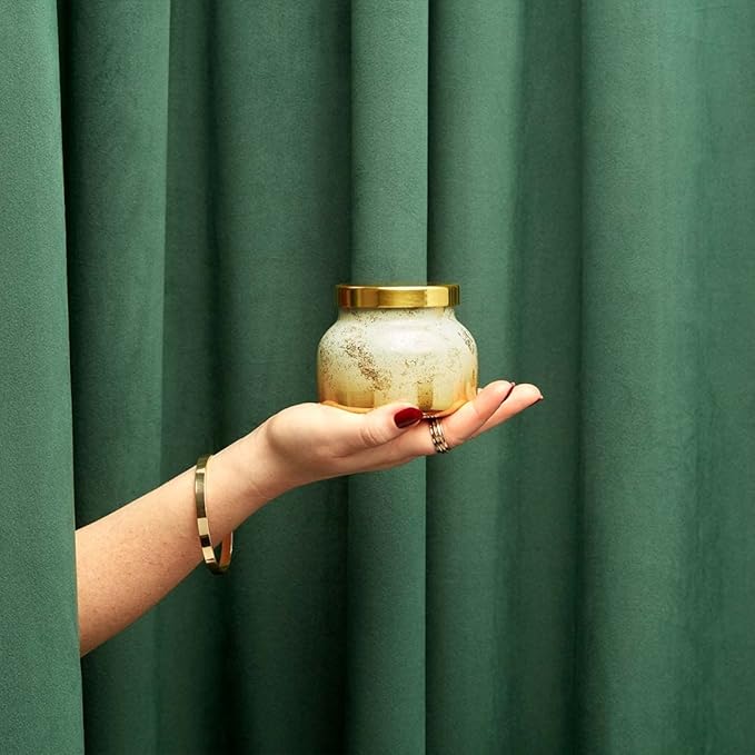 Capri Blue Glimmer Jar Candles - Luxury Holiday Scented Candles for Home - Long Lasting Soy Wax Blend - Scented Holiday & Home Decor - Volcano Signature Petite Jar (8 oz) - Bloomnest