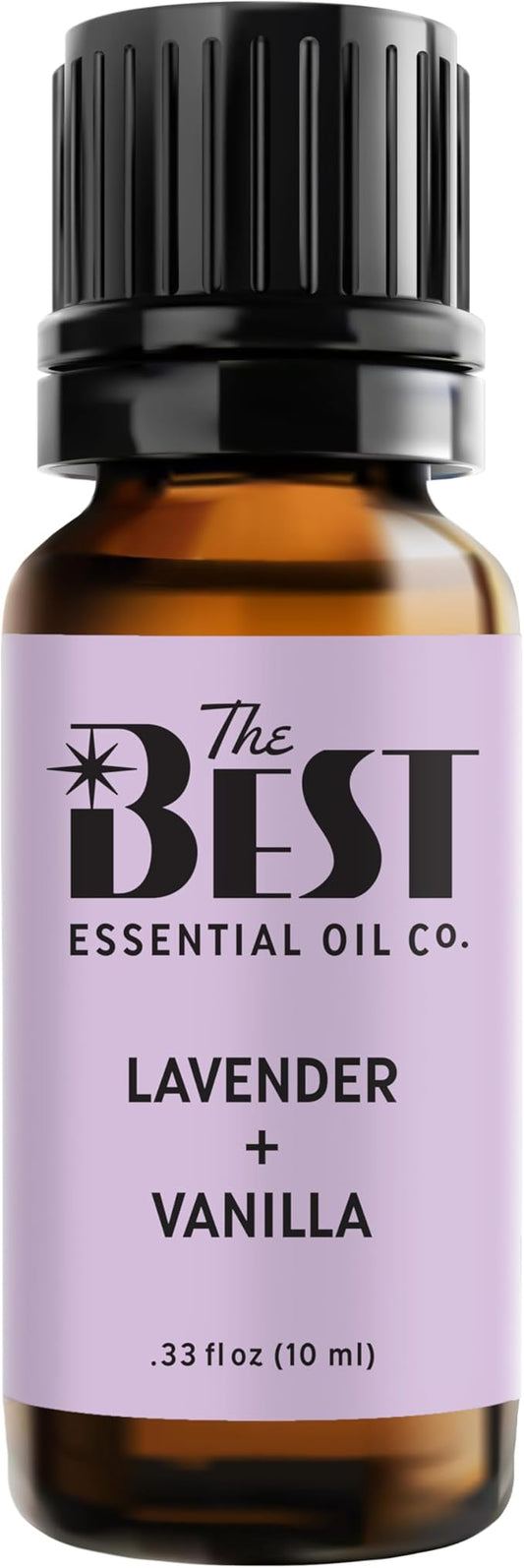 The Best Lavender + Vanilla Essential Oil Blend- Premium Grade- 100% Pure & Natural for Aromatherapy, Diffuser, Spa, Massage, Air Freshener- 10 ml (.33 fl oz) - Bloomnest