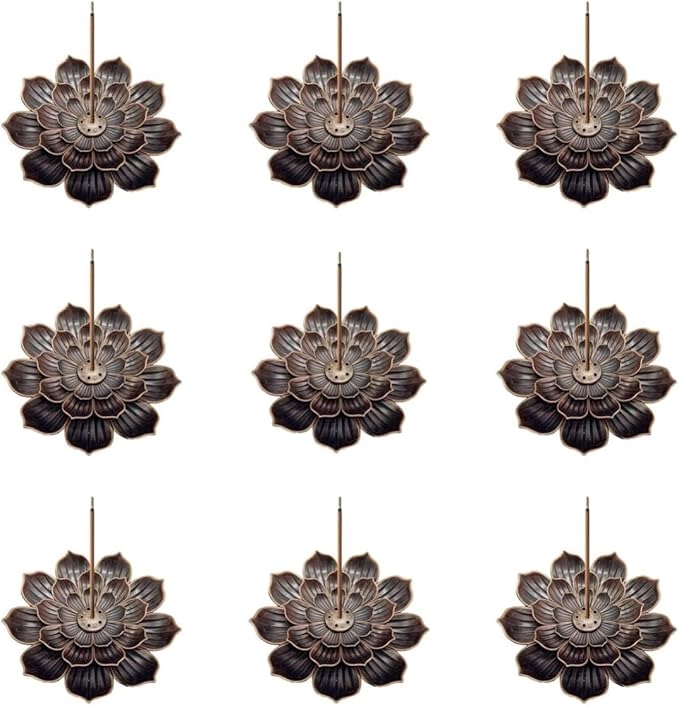 Incense Holder with Incense Stick Tray,Multi-Functional Incense Burner and Stick Holder Combo (9, Black)