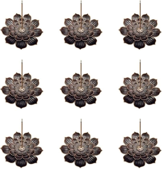 Incense Holder with Incense Stick Tray,Multi-Functional Incense Burner and Stick Holder Combo (9, Black)