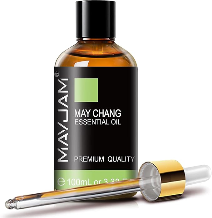 MAYJAM May Chang (Litsea Cubeba) Essential Oils 3.38 FL.OZ Pure May Chang Oil for Massage Skin Care Hair Care Diffuser Candle and Soap Making - 100ml - Bloomnest