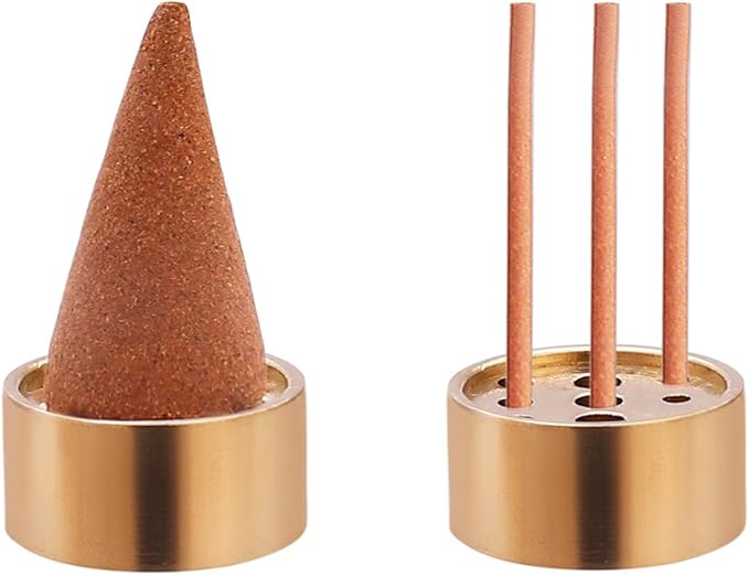 Brass Incense Holder 3 Styles, Incense Cone Burner, Coil Incense Holder, Incense Stick Holder (6 Pieces) - Bloomnest