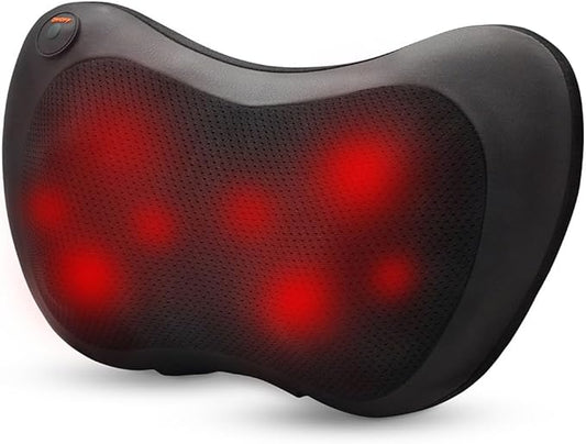 Back Massager with Heat Massagers for Neck - Shiatsu Kneading Massage Pillow for Back, Shoulder, Leg Pain Relief - Body Muscle Pain Relief Use at Home,Car,Office Christmas Gifts for Women/Men - Bloomnest