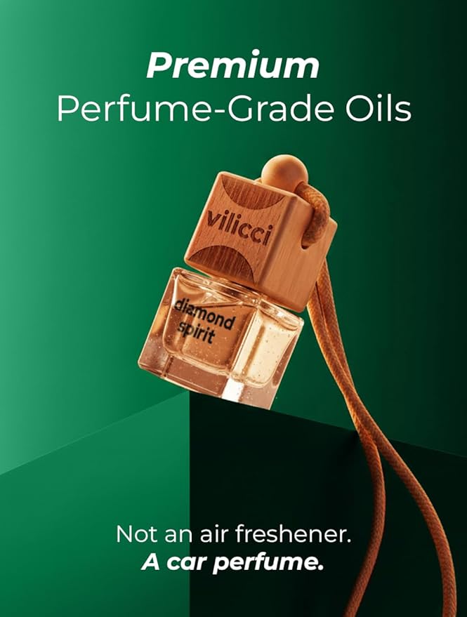Vilicci Diamond Spirit Car Air Freshener – Spicy Clean Car Fragrance & Odor Eliminator | Long-Lasting Car Diffuser | Vegan & Cruelty-Free Fragrance Oils | Premium Auto Perfume | Lasts up to 120 Days - Bloomnest