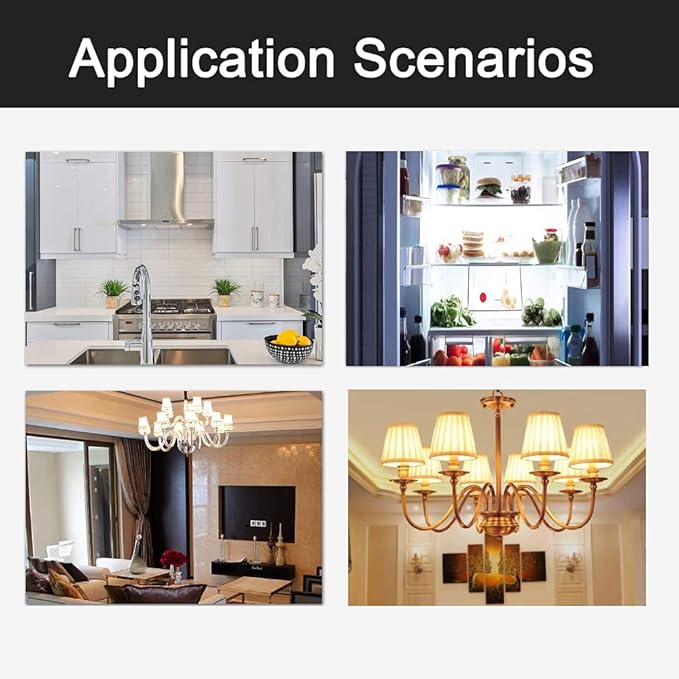 E14 LED Bulb E14 European Base Bulb E14 Cooker Hood Bulb E14 Chandelier Light Bulb 120V Replace Salt lamp,Home Lighting, Kitchens Lighting 4W(40W Halogen Equivalent) 4-Pack(Warm White 3000K) - Bloomnest