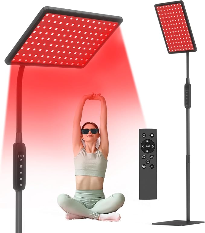 Red Light Therapy Lamp for Body and Face,Infrared Light Therapy with 660nm&850nm Near Infrared LED Red Light, Red Light Therapy Large Panel at Home Idea Gift for Women Wife Mom Sister Girlfriend