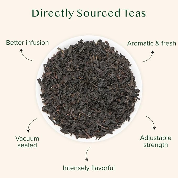 VAHDAM, Earl Grey Tea Loose Leaf 170+ Cups (340g/12oz) Citrusy & Delicious Black Tea blended with 100% Natural Oil of Bergamot | Brew Hot/Iced Tea - Bloomnest