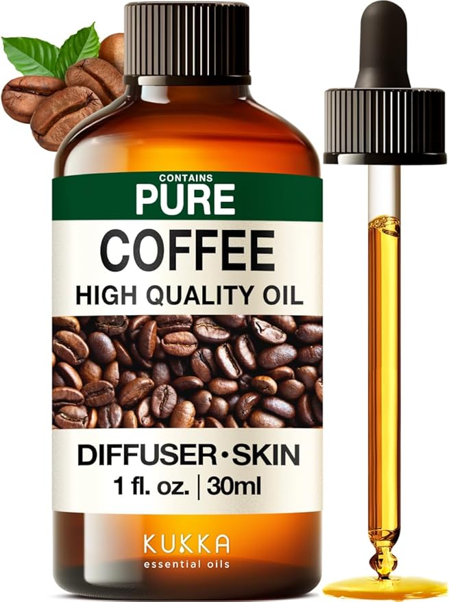 KUKKA Coffee Essential Oils - 1 Fl Oz - for Hair, Skin, Diffuser, Aromatherapy & DIY Soap Making Scent - Bloomnest