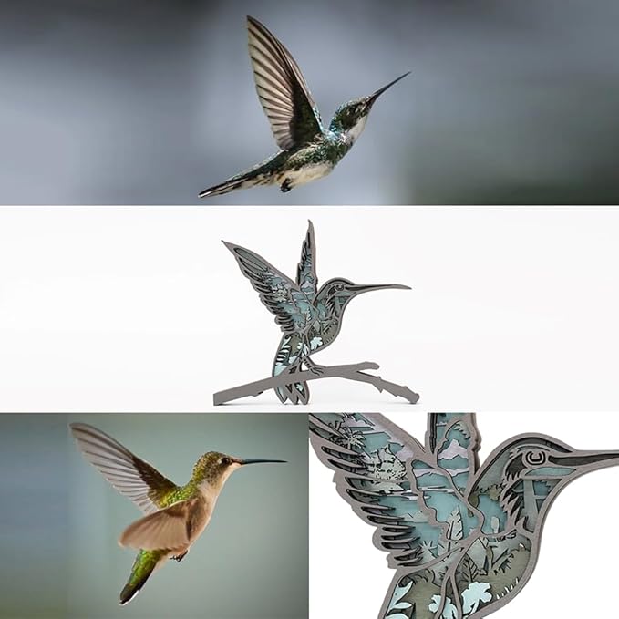 3D Wooden Animal Carving Multi-Color LED Night Light, Wood Carving Light, Modern Home Decoration, Decorative Tables, Cabinets, Living Rooms, Bedrooms, Offices, Farmhouses, Bookshelves, Perfect Gifts - Bloomnest