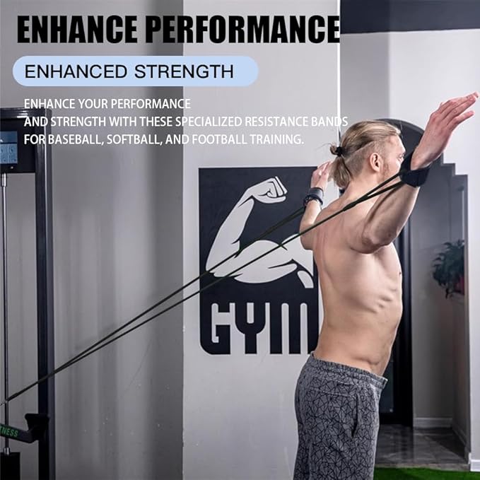 Baseball Softball Resistance Training Bands - Pitching Trainer and Arm Trainer for Pitching Arm Strength Throwing Warm up Stretching - Bloomnest