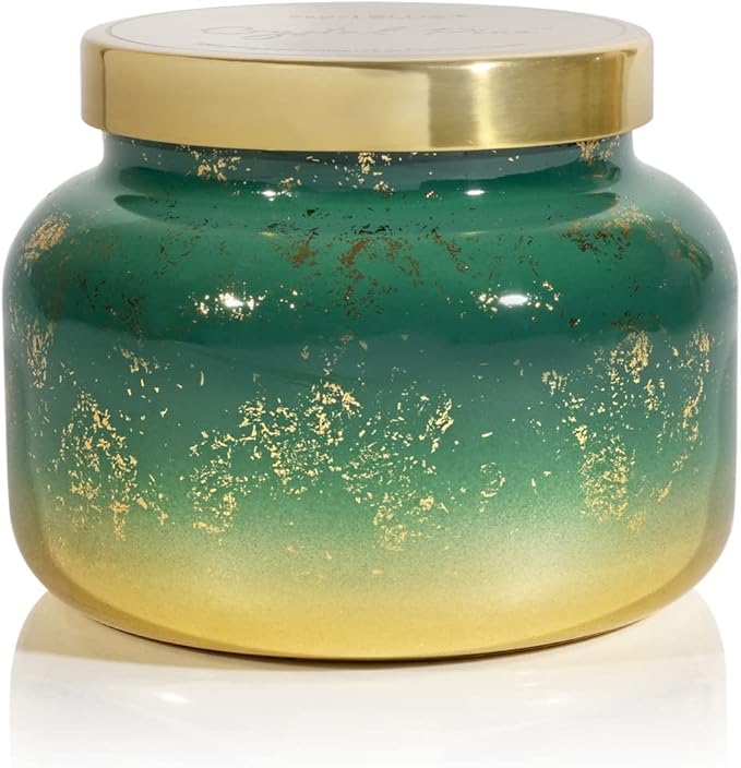Capri Blue Glimmer Jar Candles - Luxury Holiday Scented Candles for Home - Long Lasting Soy Wax Blend - Scented Holiday & Home Decor - Crystal Pine Signature Jar (19 oz) - Bloomnest