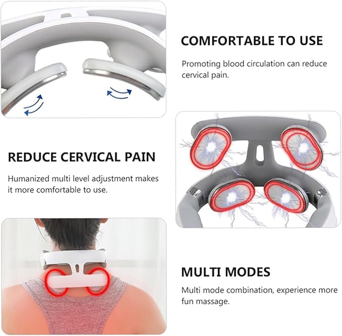 Vitality Magic Pro 2.0 Neck Relaxation Device - Portable Massager with Heat & Vibration Modes Bloomnest