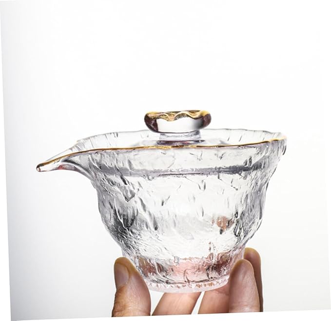 Handcrafted Glass Tea Distributor Teacup with Gold Rim for Home Use Drinking Tea Dispenser and Daily Beverage Enjoyment - Bloomnest