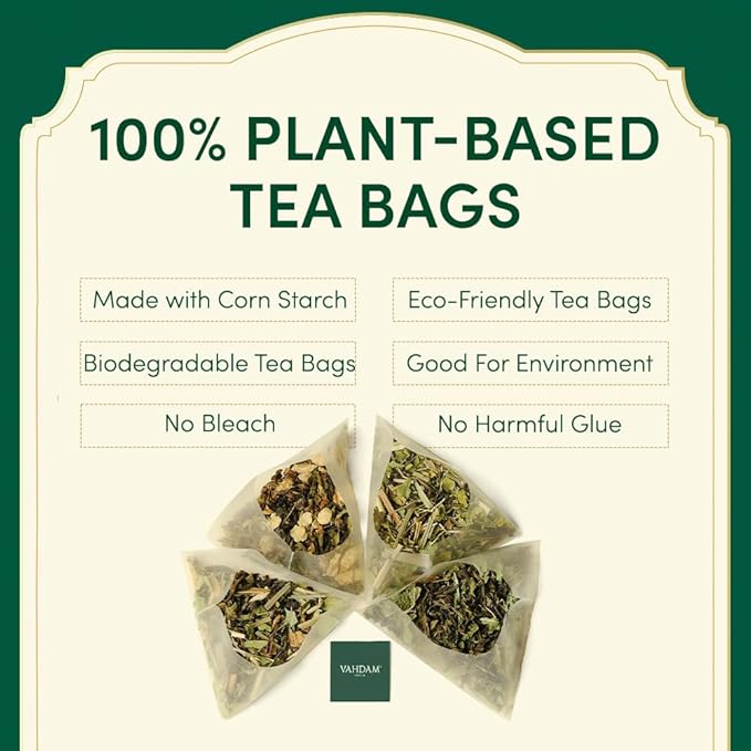 VAHDAM, Assorted Chai Tea Bags Sampler (5 Flavors, 20 Ecofriendly Pyramid Tea bags) I Gift Ideas for Women & Men | Masala Chai Tea Varieties from India | Gluten Free & Non GMO | Gifts for Him/Her - Bloomnest