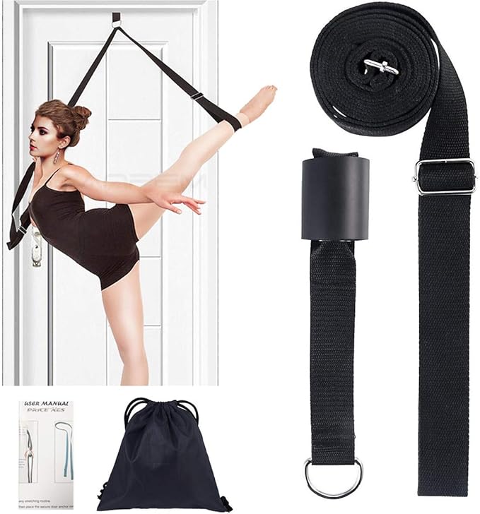 Adjustable Leg Stretcher Lengthen Ballet Stretch Band - Easy Install on Door Flexibility Stretching Leg Strap Great Cheer Dance Gymnastics Trainer Stretching Equipment Taekwondo Training - Bloomnest