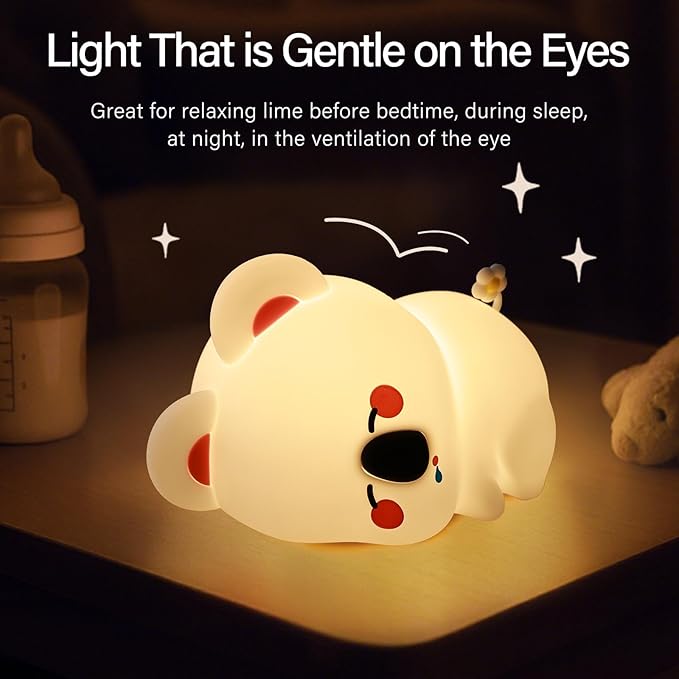 Koala Night Light for Kids Nursery - Cute Silicone Animal Baby Light with 3-Level Dimmable LED, Portable Toddler Sleep Lamp for Bedroom, Breastfeeding, Kids Room, Funny Xmas Birthday Gifts - Bloomnest