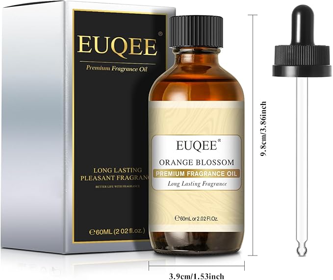 EUQEE Orange Blossom Fragrance Oils, 2.02 Fl oz/60ml Essential Oils with Glass Dropper for Diffusers, Soap Candle Making, Aromatherapy - Bloomnest