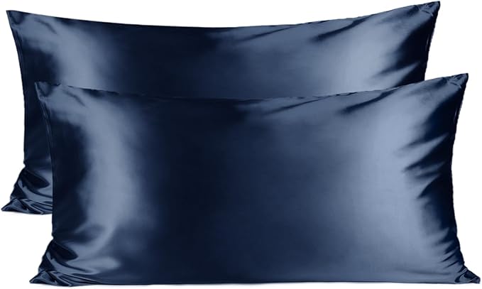 Yanibest Satin Pillowcase, King Size Pillow Cases Set of 2 - Silk Pillow Cases for Hair and Skin with Zipper, Silk Pillow Cases King for 20"x36", Exquisite Packaging for Women Men - Bloomnest