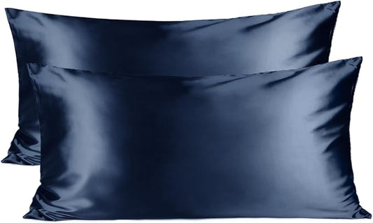 Yanibest Satin Pillowcase, King Size Pillow Cases Set of 2 - Silk Pillow Cases for Hair and Skin with Zipper, Silk Pillow Cases King for 20"x36", Exquisite Packaging for Women Men - Bloomnest