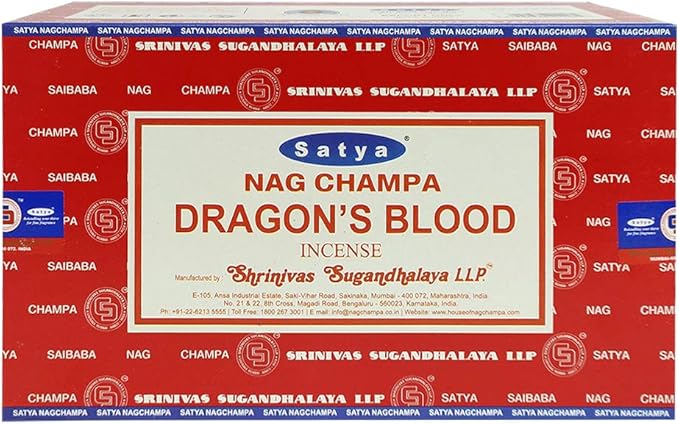 Dragon's Blood Incense Sticks and Incense Stick Holder Bundle Insence Insense Satya - Bloomnest