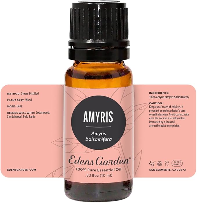 Edens Garden Amyris Essential Oil- 100% Pure Premium Grade, Undiluted, Natural, Therapeutic, Aromatherapy, The Best for Diffuser, Skin, Face, Hair 10 ml (.33 fl oz) - Bloomnest