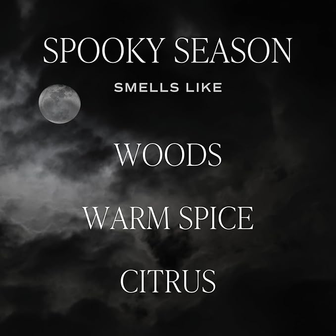 Sweet Water Decor Spooky Season Orange Scented Candle - Halloween Candles with Woods Warm Spice & Citrus Scent - 100% Cotton Wick Decorative Candles with 40 Hour Burn Time - 15oz Orange Jar Candle - Bloomnest
