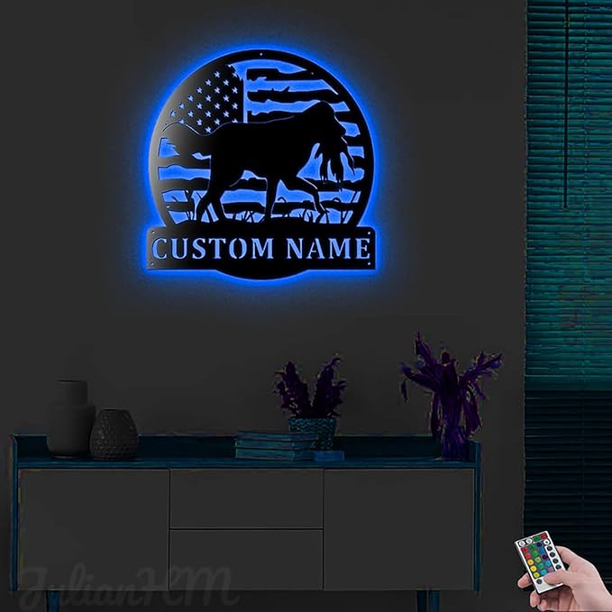 Lovely POD Personalized Metal Sign - Custom Duck Hunting Art With Led Lights, Hunter Name Decor, Home Wall Hanging - Bloomnest