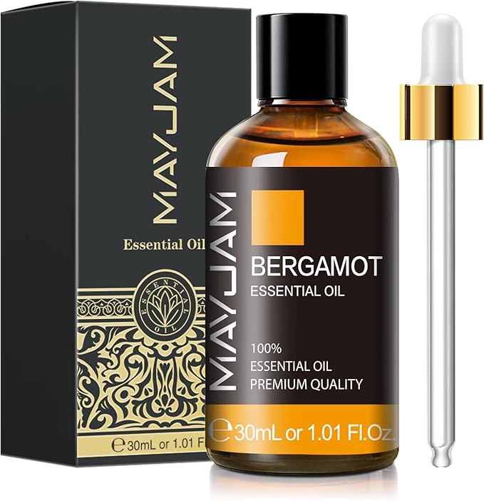 Bergamot Essential Oil 30ml/1.01fl.oz, MAYJAM Premium Bergamot Oils for Diffuser, Soap Making, Candle Making, Long Lasting Scents - Bloomnest