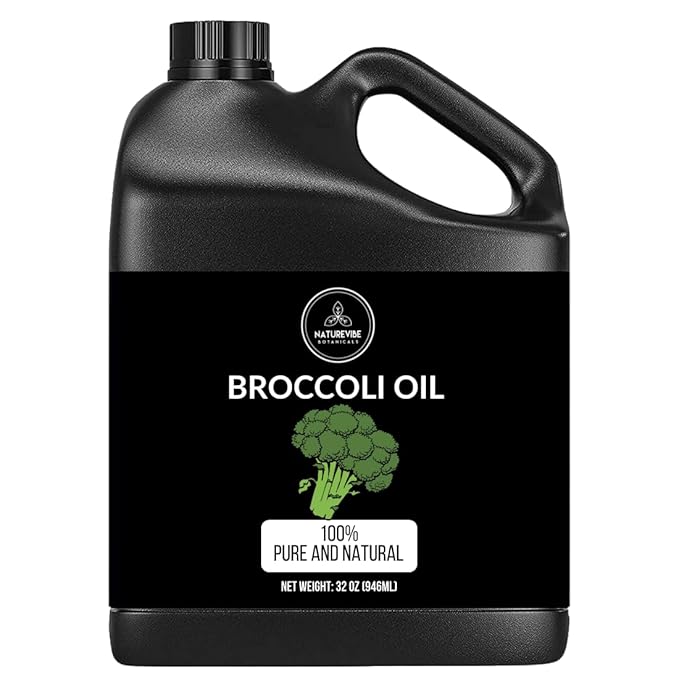 Naturevibe Botanicals Broccoli Oil 32 Ounces | 100% Pure and Natural | Great for Skin Care and Hair Care - Bloomnest
