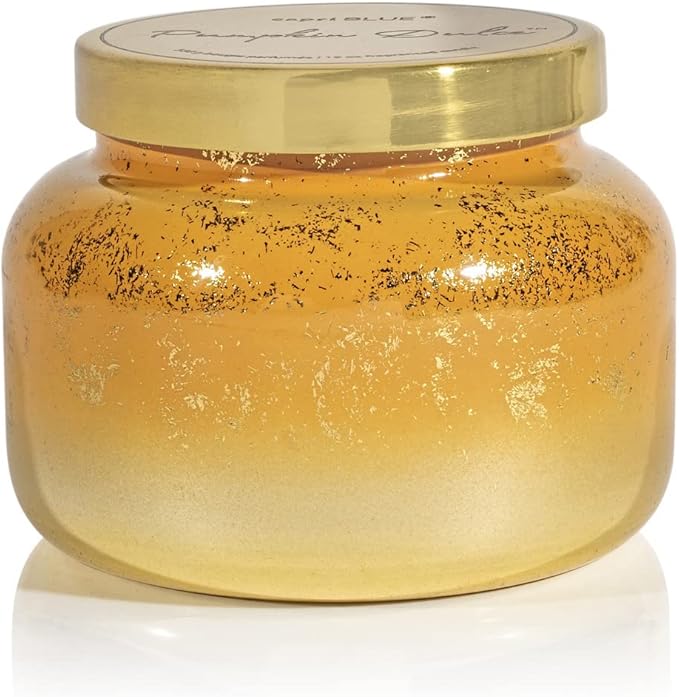 Capri Blue Glimmer Jar Candles - Luxury Holiday Scented Candles for Home - Long Lasting Soy Wax Blend - Scented Holiday & Home Decor - Pumpkin Dulce Signature Jar (19 oz) - Bloomnest