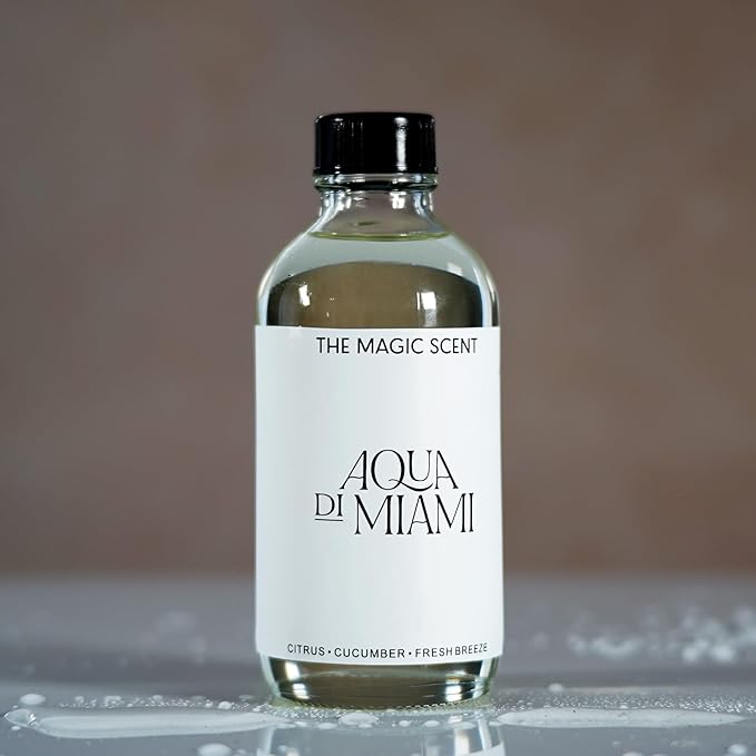 The Magic Scent Aqua di Miami Diffuser Oil - Hotel & Home Luxury Scents - Diffuser Oil Scents for Home Designed for Use in All Diffusers - 8.5 fl oz, 250 mL - Bloomnest