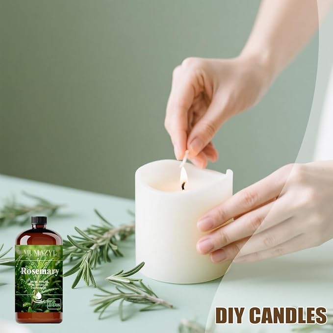 Rosemary Essential Oil, Rosemary Oil 16 Fl Oz 480ML for Diffuser Humidifier Yoga Cleaning DIY Candle Soap Making Essential Oils - Bloomnest