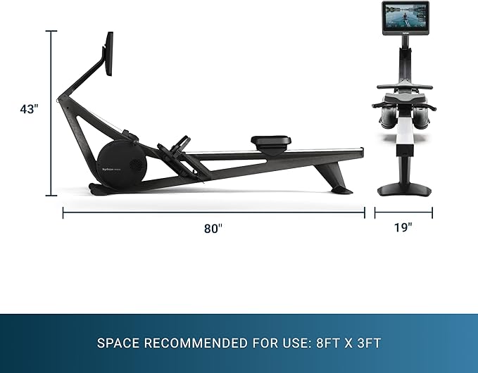 Hydrow Wave Rowing Machine with 16" HD Touchscreen & Speakers - Foldable | Live Home Workouts, Subscription Required - Bloomnest