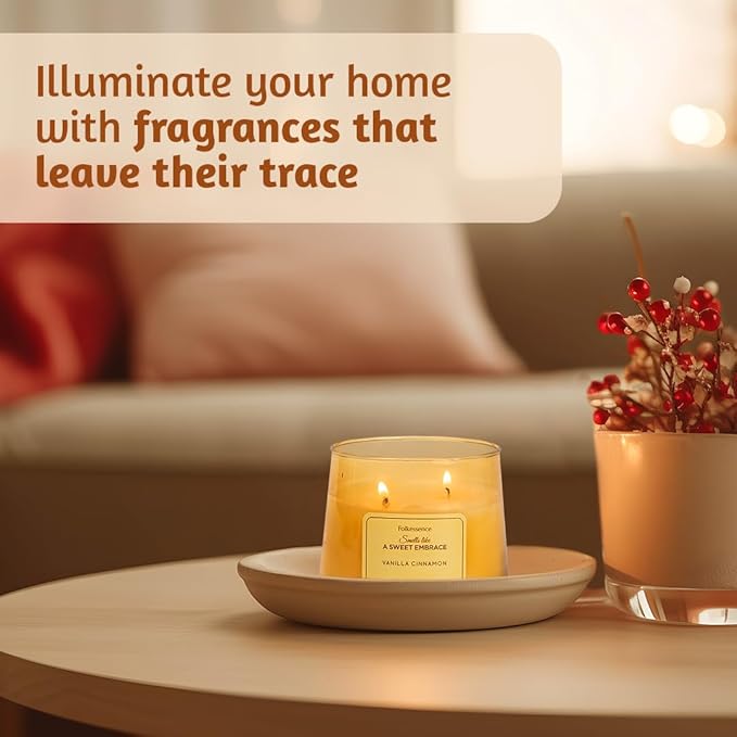 Folkulture Fall Scented Candle | Large 8.81 Oz - Vanilla | Two Wick Soy Candles | Autumn Non Toxic Candles for Relaxing | Long Lasting for Aromatherapy | Thanksgiving & Holiday Gifts for Women - Bloomnest