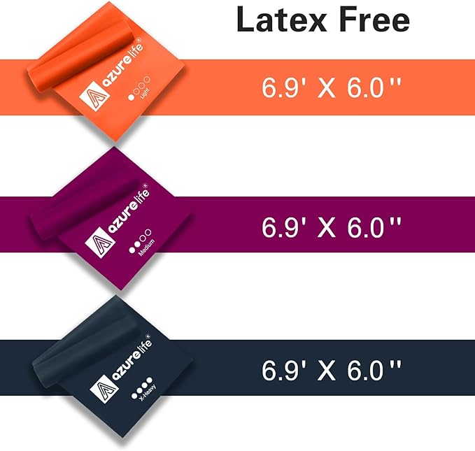 Resistance Bands,Professional Long Non-Latex Elastic Stretch Bands,Exercise Bands for Physical Therapy, Yoga, Pilates, Rehab, at-Home or The Gym Workouts, Strength Training - Bloomnest