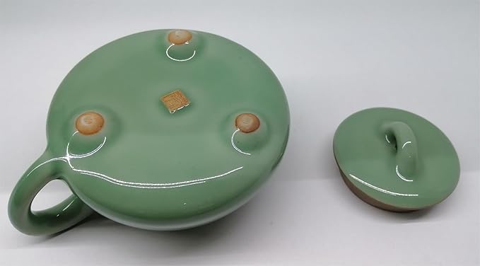 Handmade Celadon Teapot 120ml, Traditional Gongfu Tea Pot with Gift Box, Ceramic Stovetop Safe Teapot for Oolong & Pu-erh Tea - Bloomnest