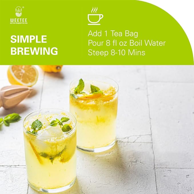 WT WEETEE Chamomile Tea bags, Made with 100% Pure Chamomile Flowers, Natural Caffeine-free Herbal Tea for Relaxation - Bloomnest