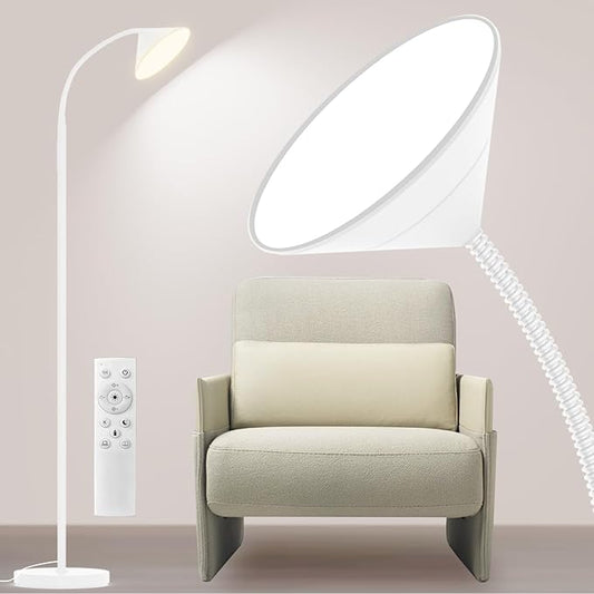 LED Floor Lamp, 18W Floor Lamp with Remote & Touch Control, 2700K-6500K Adjustable Eye Caring Standing Light for Living Room, Bedroom, Office - Bloomnest