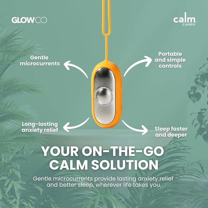 Glowco CalmCarry Sleep Aid Device – Handheld Microcurrent Relaxation Tool, Supports Calm, Focus & Gentle Relief, USB Rechargeable, Portable Wellness Device for Adults & Kids | Orange Calm Carry HomePage