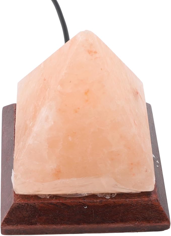 Keenso Himalayan Salt Lamp USB RGB 7 Colors Changing Hand Carved Pyramid Lamp for Home Night Light, USB Himalayan Salt for Bedroom Office Living Room - Bloomnest