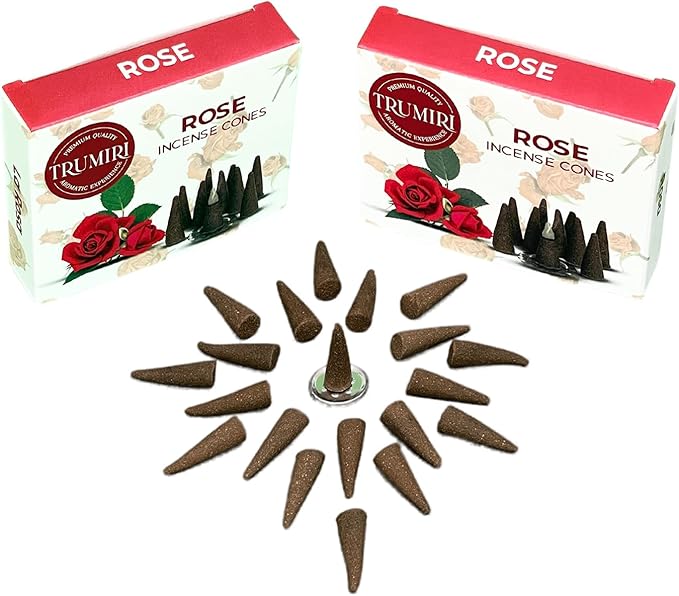 Rose Total 20 Cone Incense - Dual Pack of 10 TRUMIRI