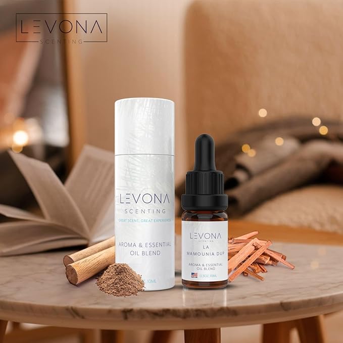 Levona Scent Essential Oils - Scents for Home, Hotel & Office Use - Perfect for Home Diffuser & Humidifiers - Aroma Fragrance Oil, Ideal for Massage, Relaxation, and Spa - La Mamounia Dup, 10ml LEVONASCENT