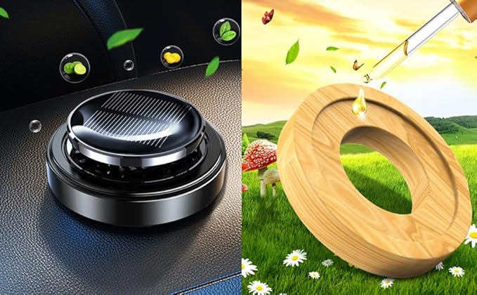 1 Pack Fragrance Tablet Ring, 3 Bottles of Solar Car Air Freshener Refills (2 Fragrance Scented Cologne/Ocean Essentil Oils Refill) Perfume Oil for Car Air Fresheners Air Purifier Aromatic Diffuser - Bloomnest